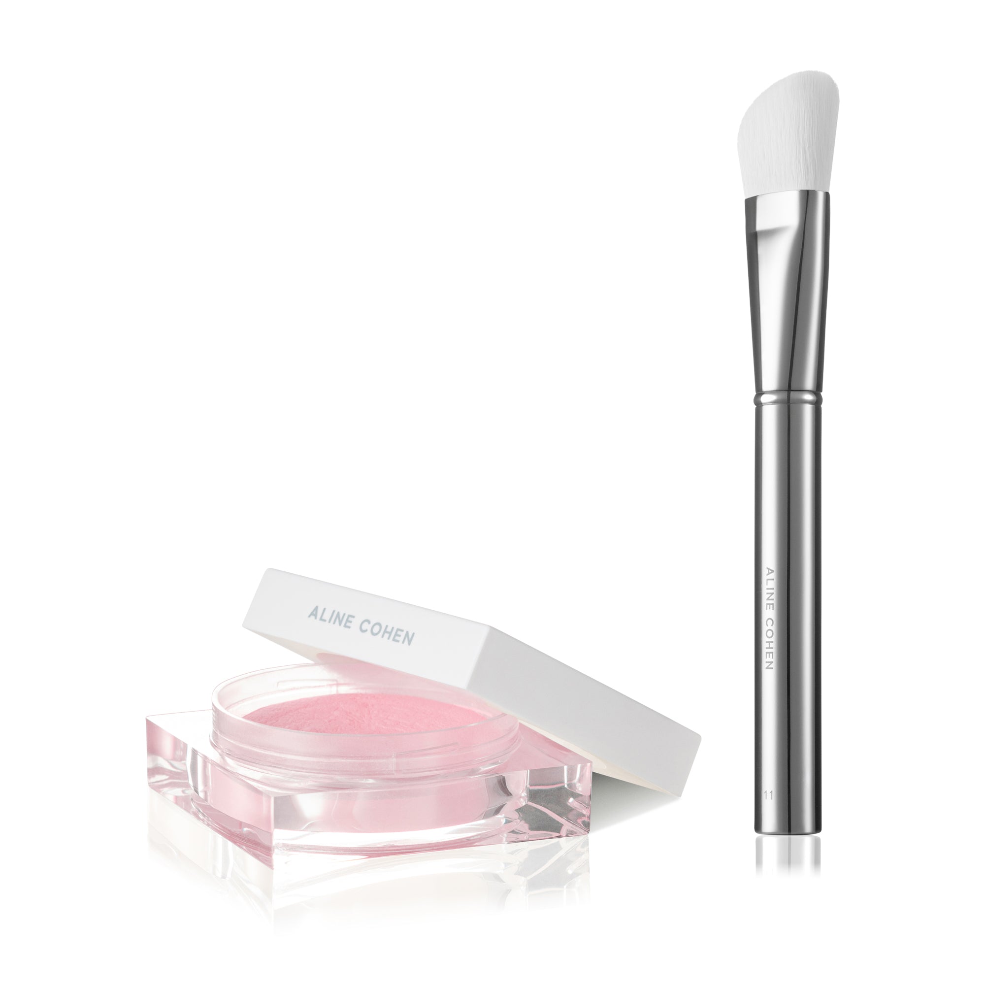 פודרה אבקתית + מברשת מספר 11 - Sugar pink Loose powder